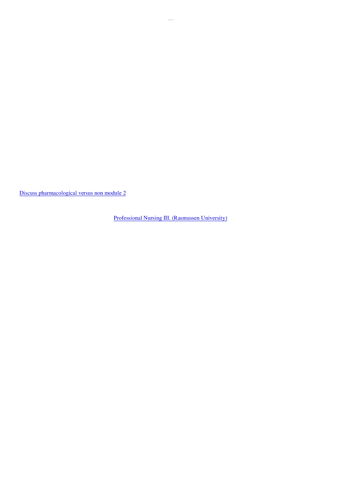 Preview image for Module 02 Discussion – Pharmacological Vs. Non-Pharmacological Interventions